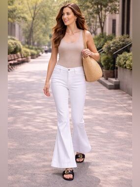 7 For All Mankind Dojo Casablanca Flare Leg Trouser Jean Size 30 NWT